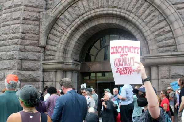Community, not conspiracy.  Defend the anti-ICE Minnesota 15.